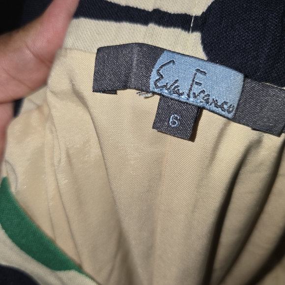 Eva Franco Asymmetrical Skirt in Green and Blue Pattern - Picture 4 of 15